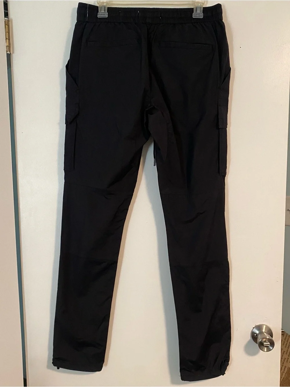 NWOT PacSun Cargo Pants Jogger Elastic Waist Black Men’s M Stretch Casual Tech